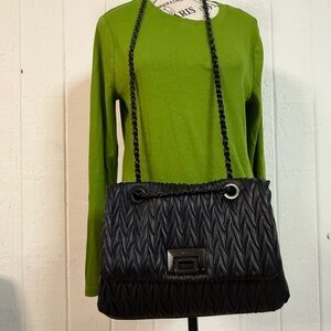 ALDO Elegant Black Quilted Shoulder Bag